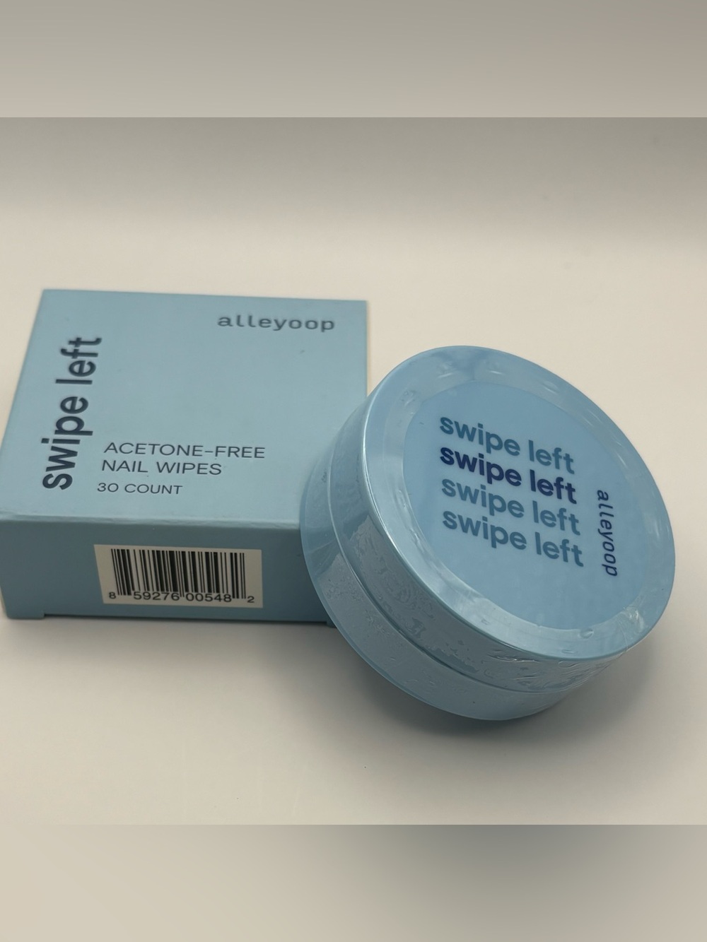 Swipe Left Acetone-Free Nail Wipes - Light Blue